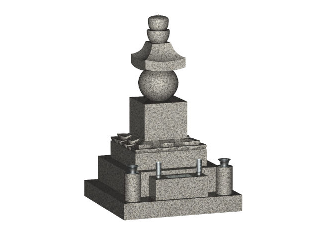 和型墓石モデルケース：五輪塔